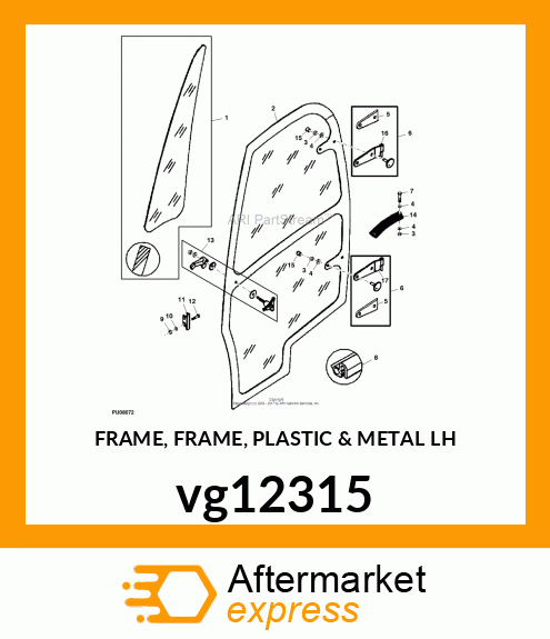 FRAME, FRAME, PLASTIC amp; METAL (LH) vg12315