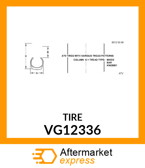 TIRE, 24X10.5 VG12336