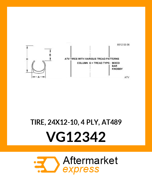 TIRE, 24X12 VG12342