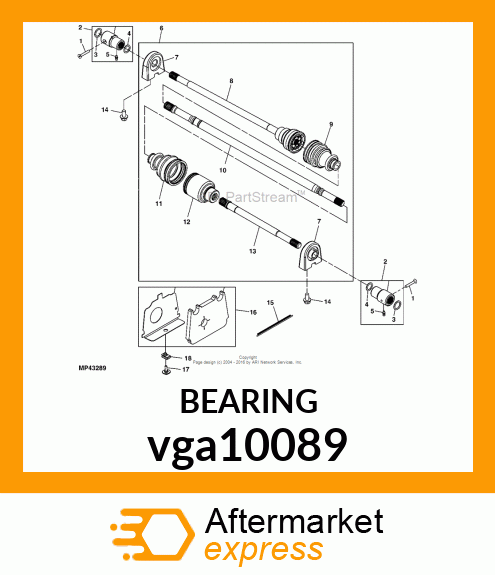 BEARING, PILLOW BLOCK, DOUBLE vga10089