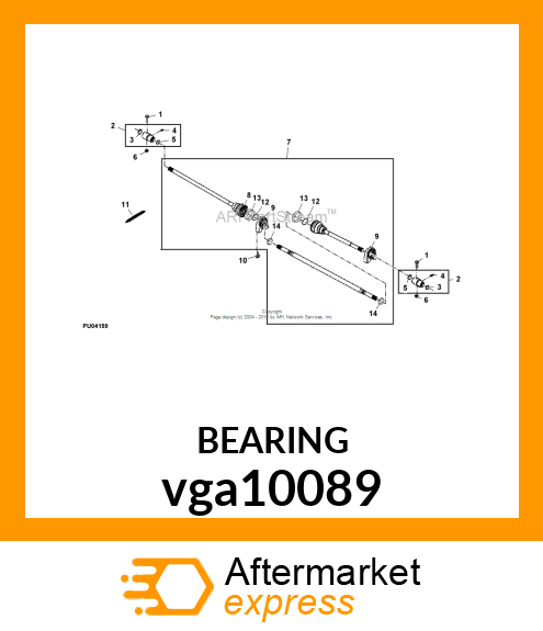 BEARING, PILLOW BLOCK, DOUBLE vga10089