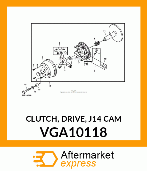 CLUTCH, DRIVE, J14 CAM VGA10118