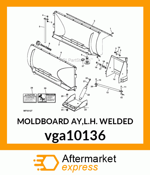 MOLDBOARD AY,L.H. vga10136