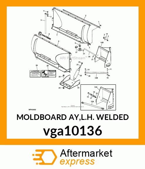 MOLDBOARD AY,L.H. vga10136