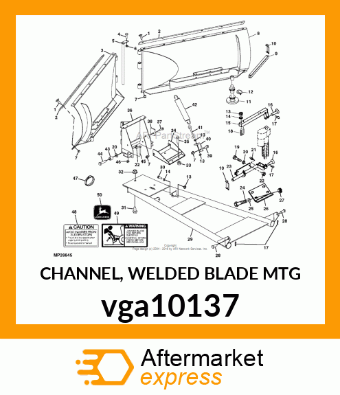 CHANNEL, WELDED BLADE MTG vga10137