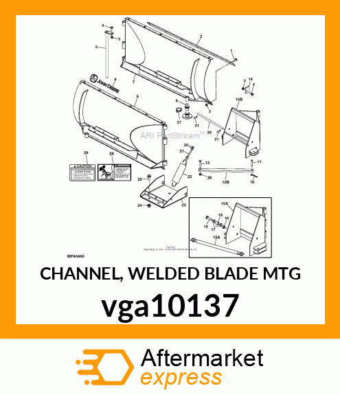 CHANNEL, WELDED BLADE MTG vga10137