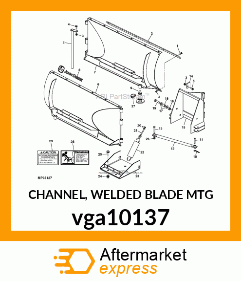 CHANNEL, WELDED BLADE MTG vga10137