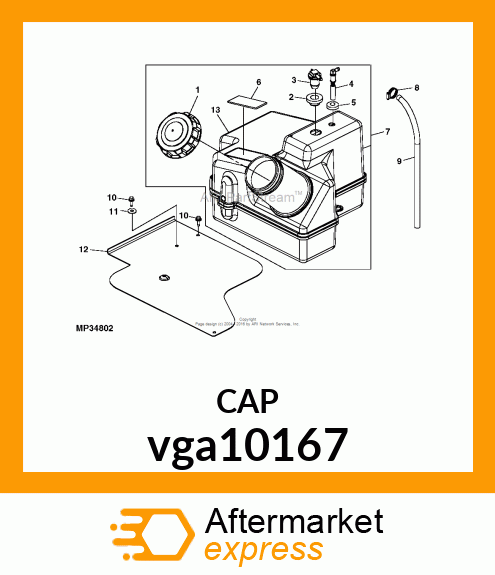 CAP, FUEL VGA10167