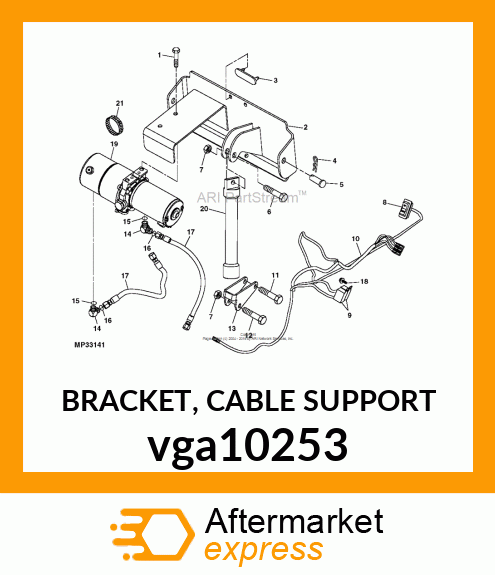 BRACKET, CABLE SUPPORT vga10253