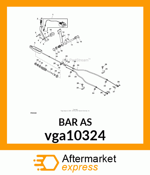 PEDAL, PEDAL, WELDED BRAKE vga10324