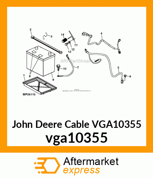 CABLE ASSEMBLY (POSITIVE) vga10355