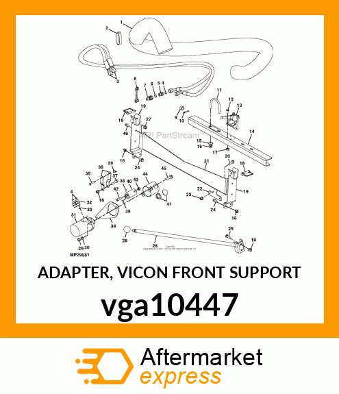 ADAPTER, VICON FRONT SUPPORT vga10447