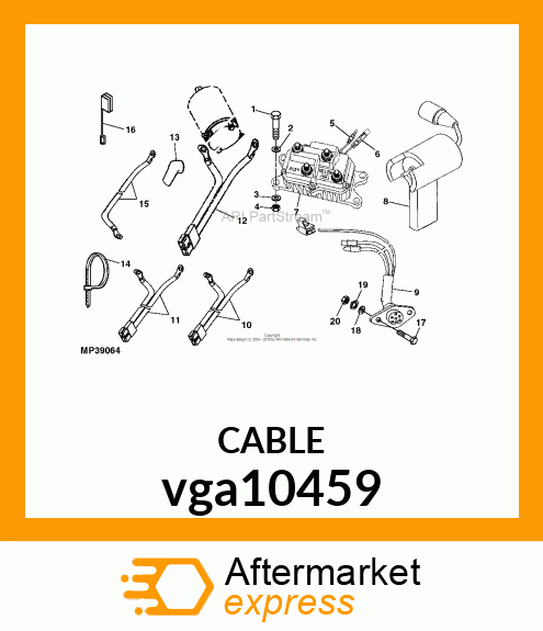 WIRING, HARNESS, BATTERY 144" vga10459