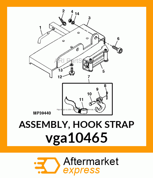 ASSEMBLY, HOOK STRAP vga10465