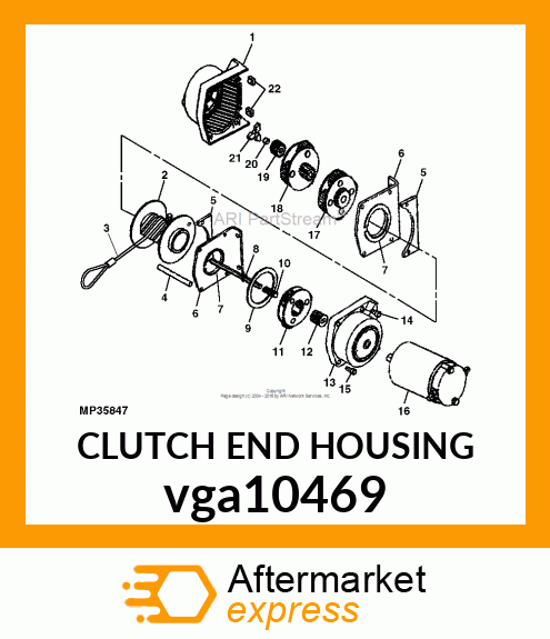 CLUTCH END HOUSING vga10469