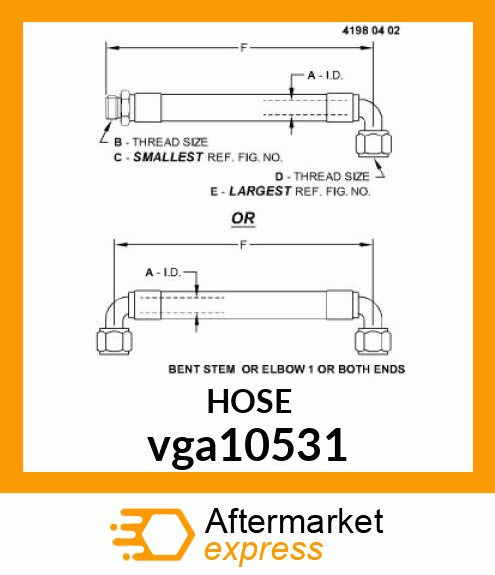 HOSE ASSEMBLY, HYDRAULIC vga10531