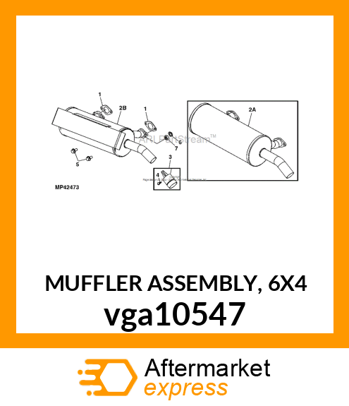 MUFFLER ASSEMBLY, 6X4 vga10547