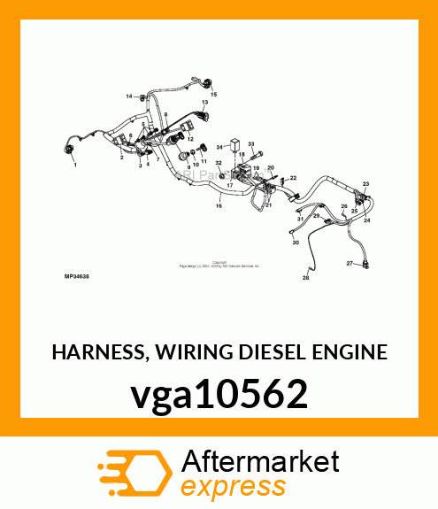 HARNESS, WIRING (DIESEL ENGINE) vga10562
