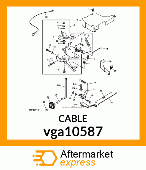 CABLE KIT, KIT, CHOKE CABLE vga10587