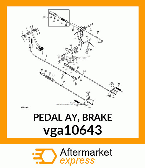 PEDAL AY, BRAKE vga10643