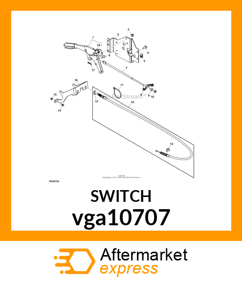 SWITCH, PARK BRAKE ASSEMBLY vga10707