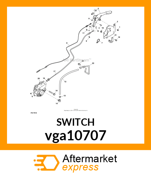 SWITCH, PARK BRAKE ASSEMBLY vga10707