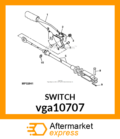 SWITCH, PARK BRAKE ASSEMBLY vga10707