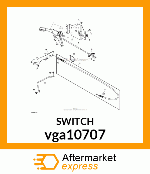 SWITCH, PARK BRAKE ASSEMBLY vga10707