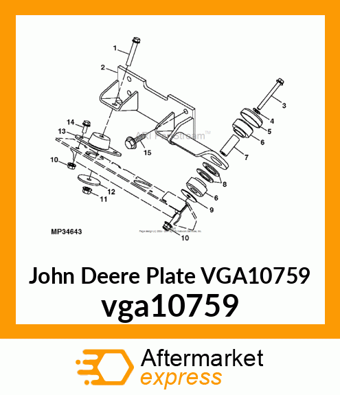 PLATE, SUPPORT, WELDED, ENGINE FRON vga10759