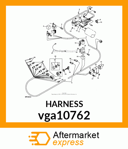 HARNESS, WIRING 6X4 DIESEL MAIN vga10762