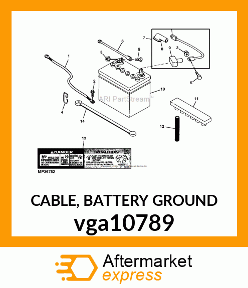 CABLE, BATTERY GROUND vga10789