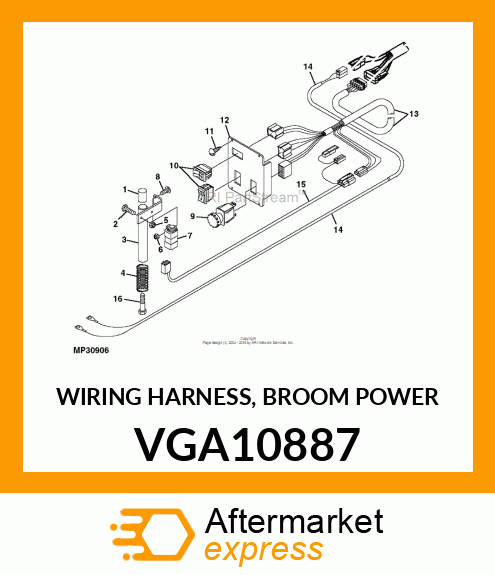 Wiring Harness - WIRING HARNESS, BROOM POWER VGA10887