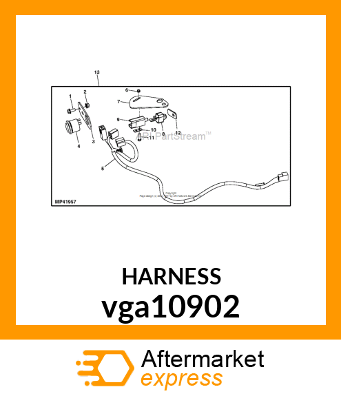 HARNESS, BACK UP ALARM KIT WIRING vga10902