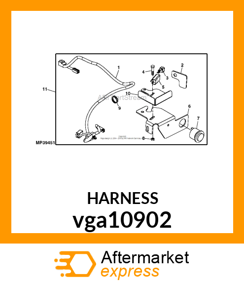 HARNESS, BACK UP ALARM KIT WIRING vga10902