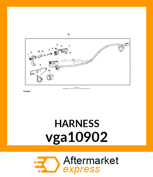 HARNESS, BACK UP ALARM KIT WIRING vga10902