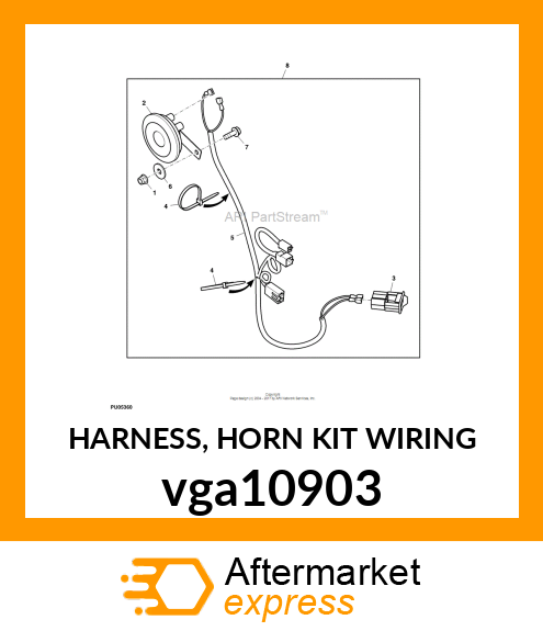 HARNESS, HORN KIT WIRING vga10903