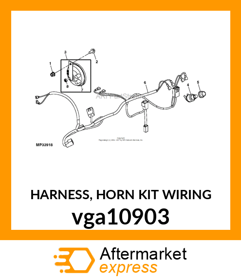 HARNESS, HORN KIT WIRING vga10903