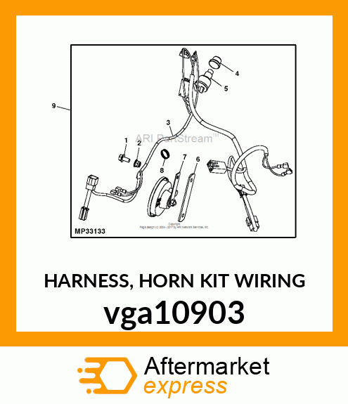 HARNESS, HORN KIT WIRING vga10903