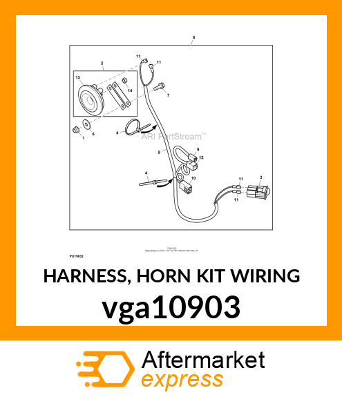 HARNESS, HORN KIT WIRING vga10903