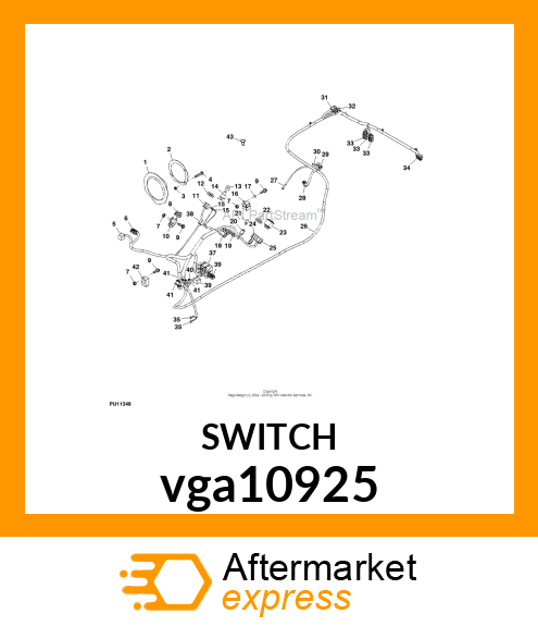 SWITCH, HEAD/MARKER LIGHT ROCKER vga10925