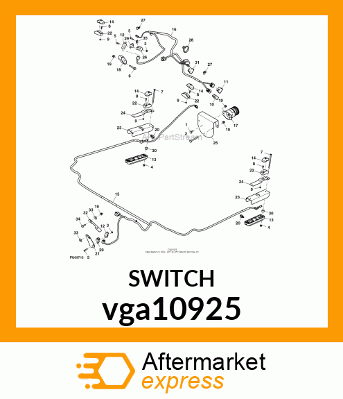 SWITCH, HEAD/MARKER LIGHT ROCKER vga10925