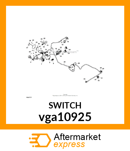 SWITCH, HEAD/MARKER LIGHT ROCKER vga10925