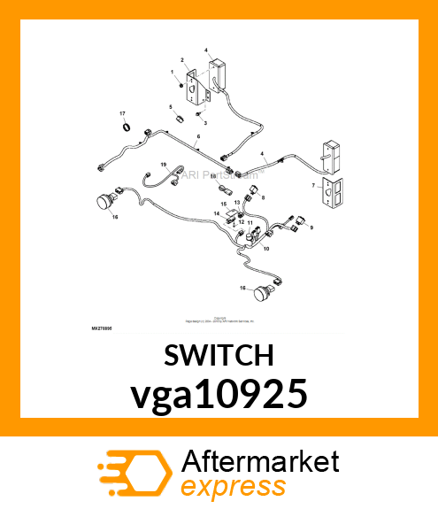 SWITCH, HEAD/MARKER LIGHT ROCKER vga10925