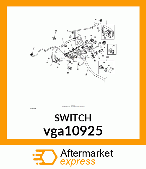 SWITCH, HEAD/MARKER LIGHT ROCKER vga10925