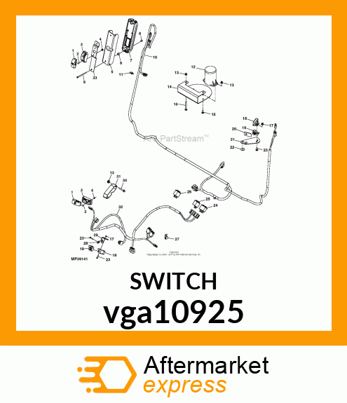 SWITCH, HEAD/MARKER LIGHT ROCKER vga10925