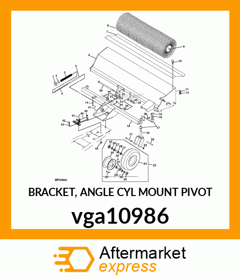 BRACKET, ANGLE CYL MOUNT PIVOT vga10986