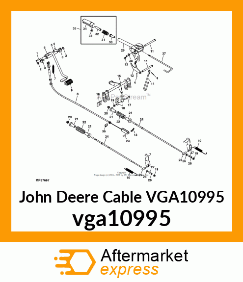 CABLE AY, BRAKE PEDAL vga10995