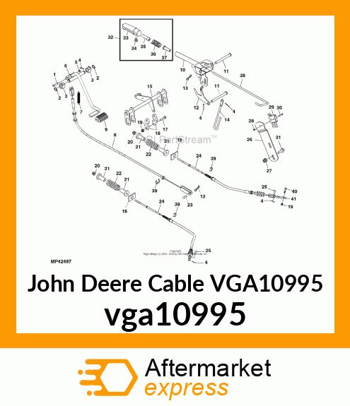 CABLE AY, BRAKE PEDAL vga10995