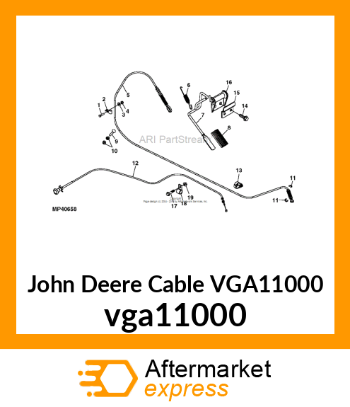 CABLE AY, THROTTLE 4X2 vga11000