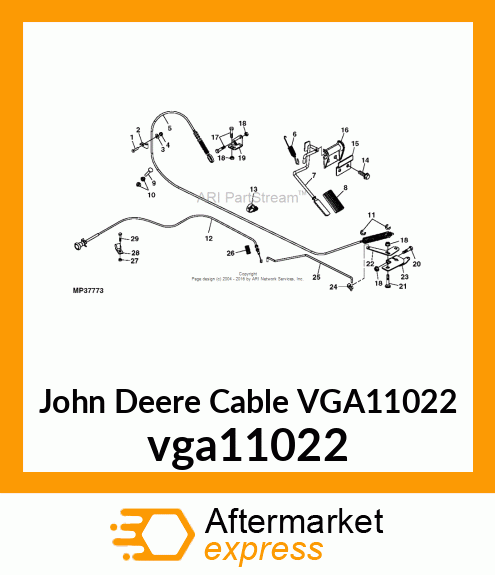 CABLE ASSEMBLY, THROTTLE TURF vga11022